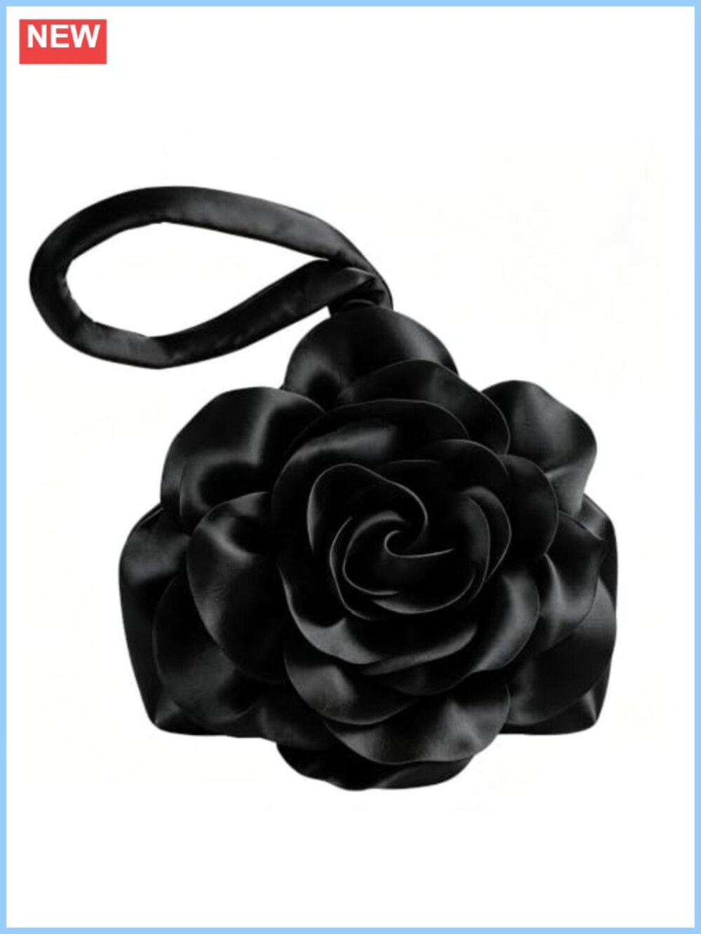 Women's Satin Floral Clutch Evening Bag Triangle Purse Formal Party